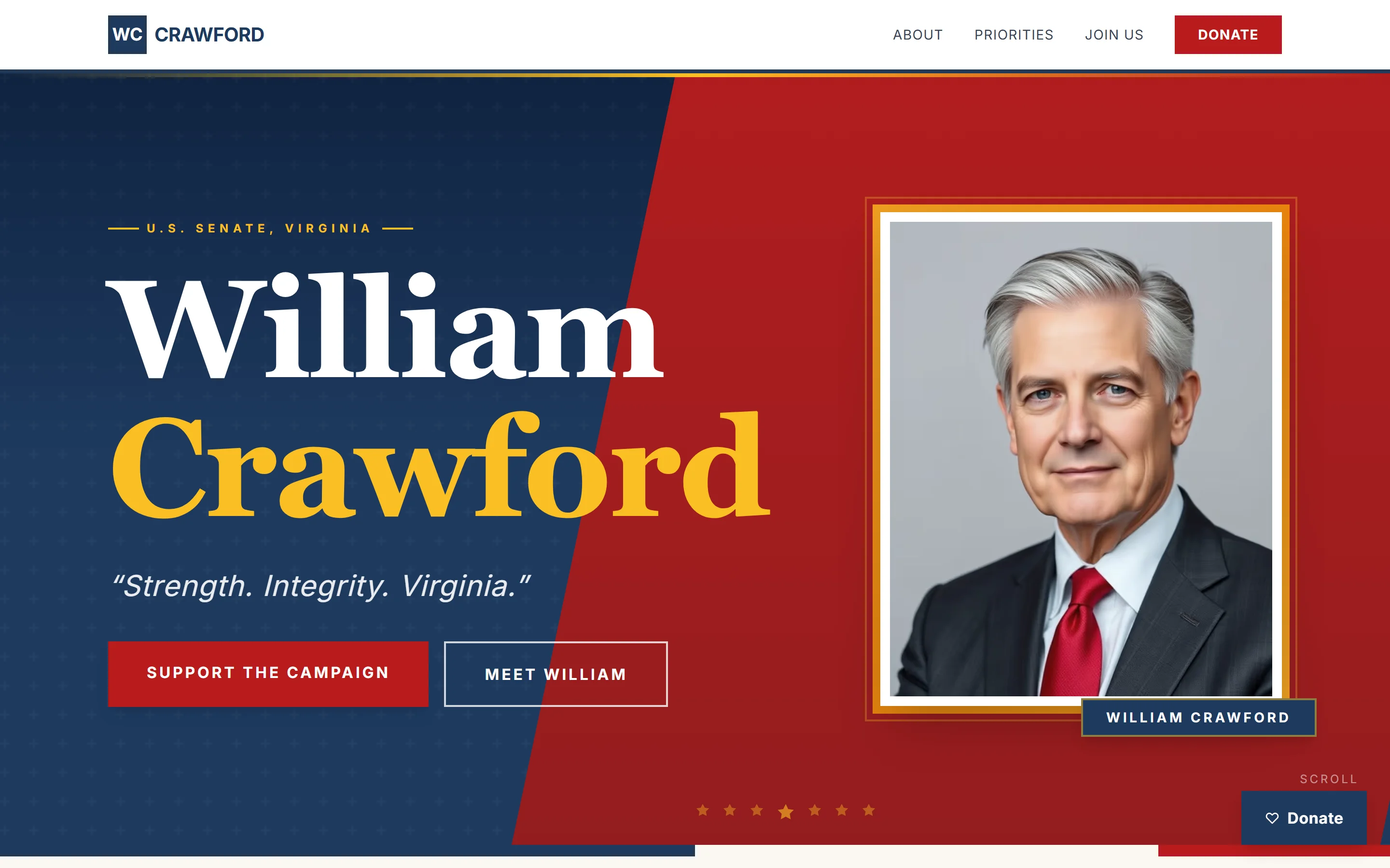 Classic template - desktop view